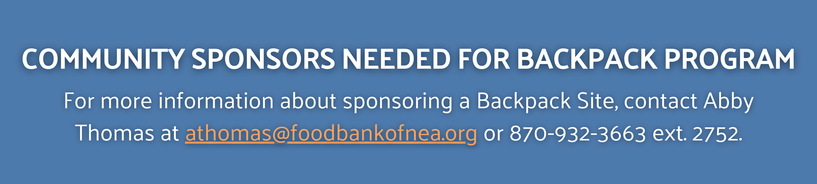 Backpack Program | Food Bank of Northeast Arkansas